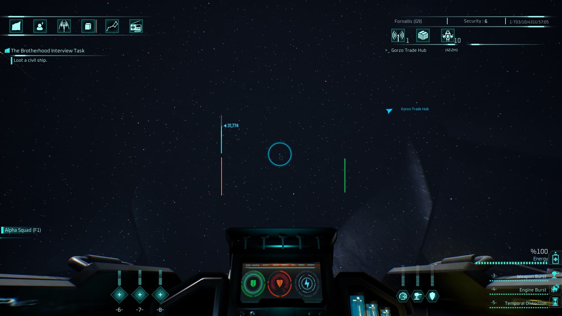 THE QUUEN Cockpit View